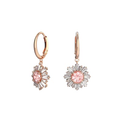 Swarovski Zirkonia Oorbellen Dames Roze 5642965 Pink|F|Box+Shopping Bag (Random Color)