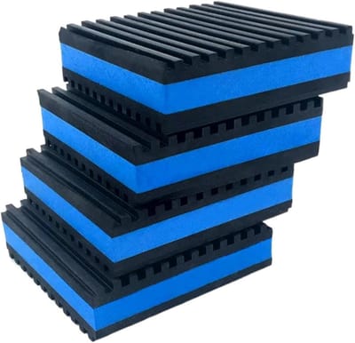 Antitrillingsmatten - Dempingsmatten - Apparaten Stabiliseren - Hoge Dichtheid - 4 Stuks - Zwart