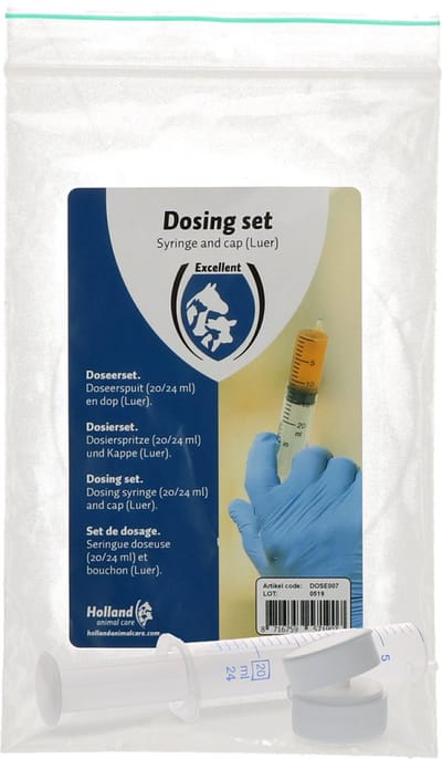 Excellent Doseerset - dop & spuit - Doseerspuit - Infuus - Dop met Luerlock - Transparant - 20/24 ML