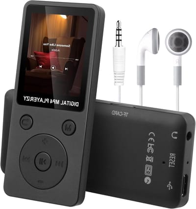 Draagbare MP3-speler - Muziekspeler - Muziek Luisteren - Ingebouwde Luidspreker - 32 GB Opslag - Zwart