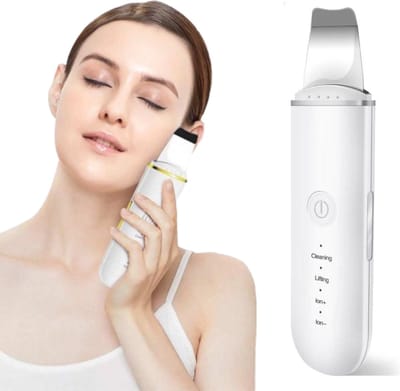 360 Living® - Skin Scrubber - Huidverjongingsapparaat – Verzacht rimpels – Blackhead remover – Ultrasoon Reiniger - Face Scrubber – Skin Care – Acne - Usb stekker