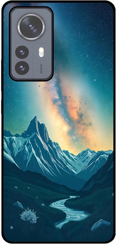 Smartphonica Telefoonhoesje Geschikt voor Xiaomi 12 Pro met Sterrenhemel Opdruk - TPU Backcover Case With Space And Milkyway Design geschikt voor Xiaomi 12 Pro
