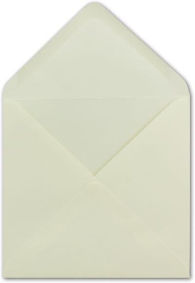 Vierkante Enveloppen - Champagne Kaarten - Feestelijke Verzending - Nat Lijmen Klep - 15 x 15 cm - Champagne