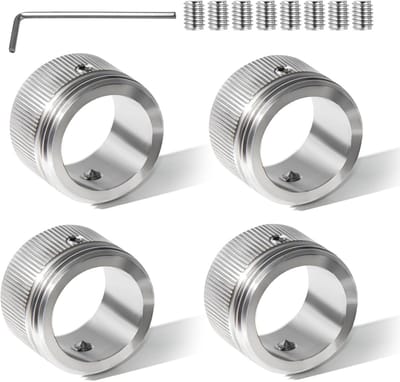 Thijox - 4 Stuks M30 x 1,5 Radiatorthermostaatadapter, Verwarmingsventiel, Thermostaatkop van 304 Roestvrij Staal, Radiatoraccessoires met Zeskantsleu