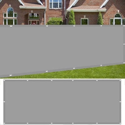 Balkon Privacyscherm - Tuinhek Scherm - Privacy Creëren - Weerbestendig Glasvezel - 180x850cm - Lichtgrijs