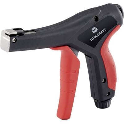 TOOLCRAFT HT04557 Kabelbindtang Zwart, Rood