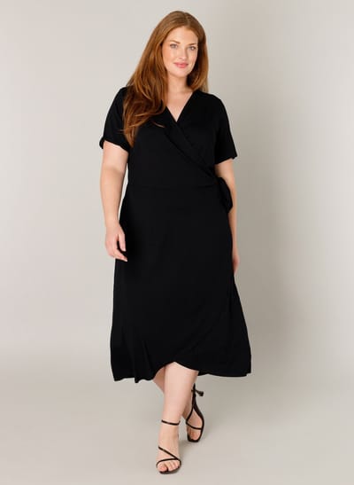 BASE LEVEL CURVY Abbie Jurk - Black - maat 5(58/60)