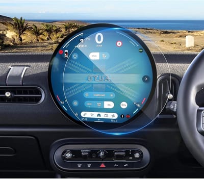 Beschermfolie voor Navigatiescherm Mini Cooper, Countryman en Aceman 2024-2025, 9H, Krasbestendig, Tempered Glass, 23.5 cm