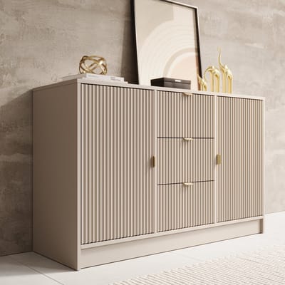Meubella - Dressoir Tavares - Beige - 118 cm