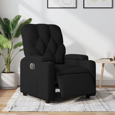 vidaXL - Fauteuil - verstelbaar - elektrisch - stof - zwart