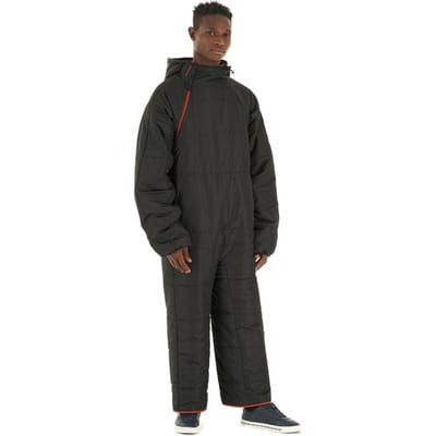 Selk’bag Lite - Draagbare Slaapzak - Kampeerbenodigdheden - Kampeeruitrusting - 100% Gerecycled - 1 Isolatielaag - Zwart Terracotta - M