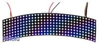 Addressable RGB 8x32-LED Flexible Panel, 5V, 10mm Grid Pololu 2534