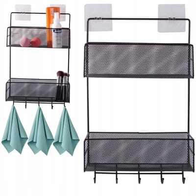 Pingyang Rongrong - Wandplank - Metalen Organizer - Zwart - 42cm