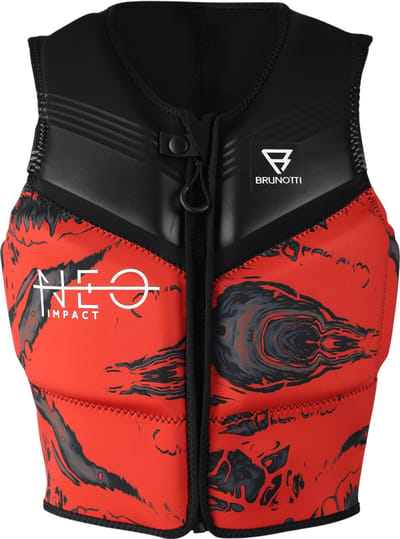 Brunotti Neo Kitesurf Impactvest - Kite Impact Vest voor onder Harnas - Density Foam - YKK Chest Zip - Orange- Maat S