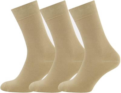 Bamboo Basics Zandkleurige Sokken Beau - 3-pack - Maat 35-40 - Bamboe Sokken - Normale Sokken