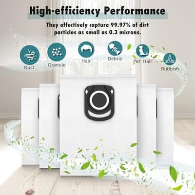 10 Stuks Stofzakken Compatibel met Stofzuigers voor Compact Power, XXL, Silence Force en Meer