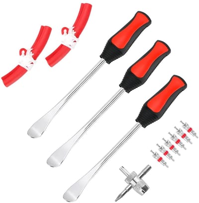 Dailygoody - Bandenwissel lepel - Fietsgereedschap - Antislip handgreep - Rood - Motorbanden lepel - Eenvoudig banden verwisselen - Geschikt voor fiet