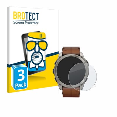 BROTECT - Screenprotector voor Garmin Fenix 8 / 8 Pro / 9 (51 mm) - Folie Beschermfolie Beschermglas matte 3 Stuks