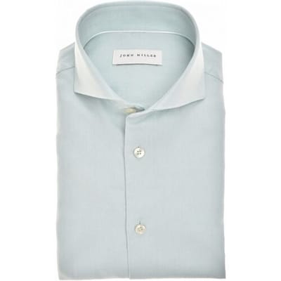 John Miller Overhemd Solid Color Oxford Cutaway Collar Licht Groen / male