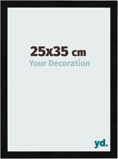 Your Decoration - Fotolijst 25x35 cm - MDF - Zwart Hoogglans - Pisa