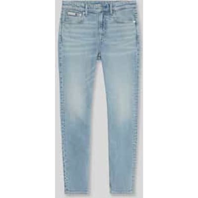 tapered fit jeans van katoenmix