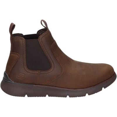 Skechers Augustino Paulo heren chelseaboot - Bruin - Maat 41