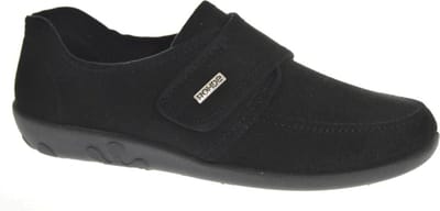 Rohde Dames Pantoffels Gesloten Klittenbandsluiting - Zwart - 37