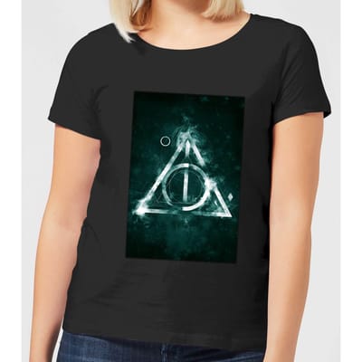 Harry Potter Hallows Painted dames t-shirt - Zwart - 3XL