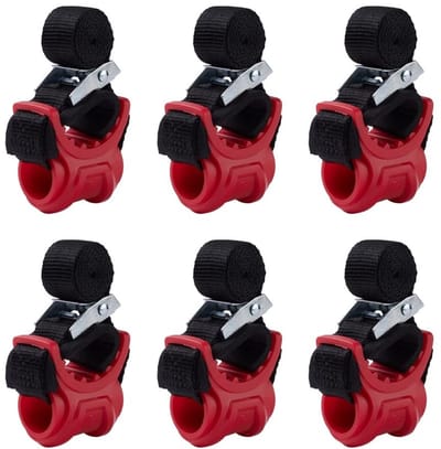 Dailygoods- Fietsendrager 6-delige set - Reservehaken - Bevestigingsband - Achterklep - Trekhaak - Nylon touw voor diverse voertuigen - Fietshouder