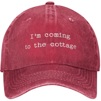 Nouveau JE VAIS AU CHALET À LA CAMPAGNE. Casquette Trucker d'été. Casquette de baseball tendance pour hommes, adaptée aux femmes. Adjustable&>8Y pink