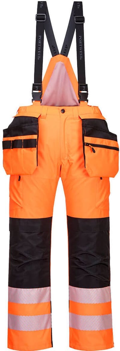 Portwest PW3 Hi-Vis winterbroek PW351 - Oranje/Zwart - 4XL