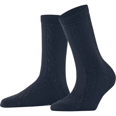FALKE Declivity eenkleurig wol sokken dames blauw - maat 35-38