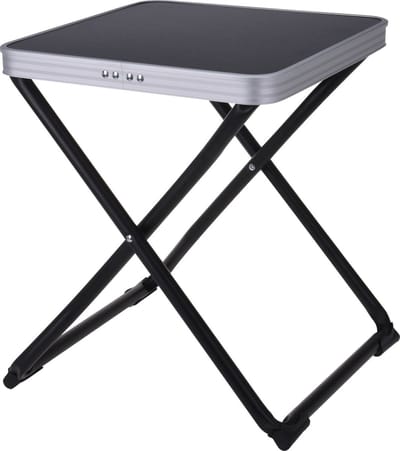 Pro Garden Opvouwbaar tuin/camping bijzet tafeltje - MDF/metaal - zwart - 43 x 40 x 48 cm