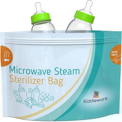 Draagbare Magnetronsterilisator voor Flessen en Accessoires - 20 Herbruikbare Sterilisatiezakken