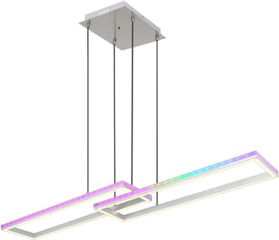 Globo - hanglamp - SALMOS - zilver - metaal - grote eettafellamp - LED - 67209-45H