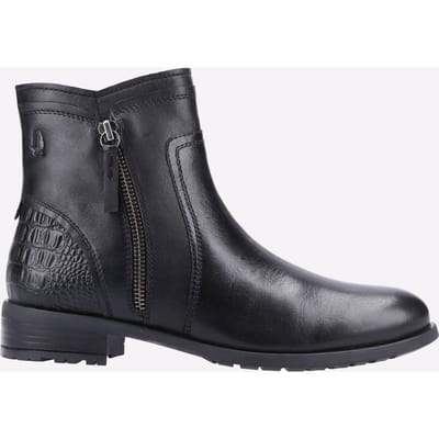 Hush Puppies Scarlett Leren Zwarte Damesschoenen