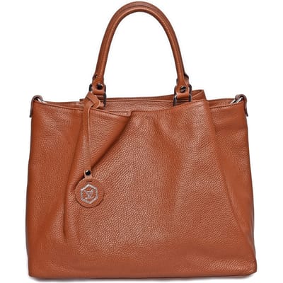 Luisa Vannini Brown Rundleer Tas