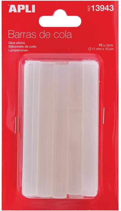 Apli lijmpatronen 11 mm x 10 cm op blister met 10 stuks