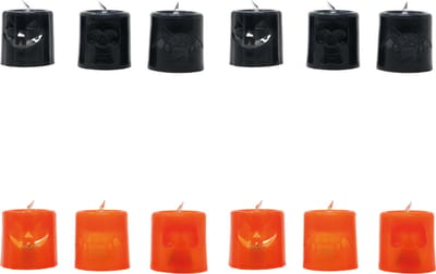 Fiestas Guirca - Halloween LED kaarsjes - 12 stuks - Halloween - Halloween Decoratie - Halloween Versiering