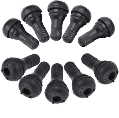 Dailygoody - Bandenklep Stuur - Ventielstelen - Rubber en metaal - Zwart - 10 stuks - Geschikt voor ATV's en tuingereedschap