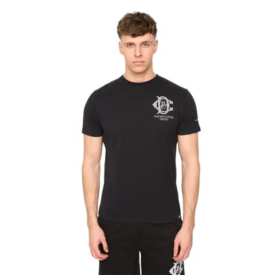 Duck and Cover Heren Randolph Logo Casual T-shirt (Zwart)