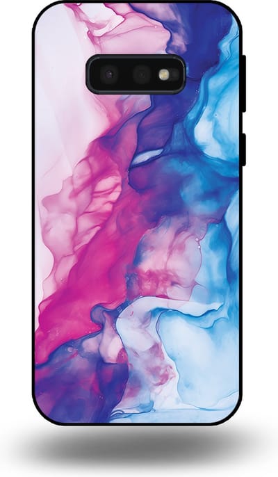 Smartphonica Telefoonhoesje Geschikt voor Samsung Galaxy S10E met Roze Blauw Marmer Opdruk - TPU Backcover Case Rose Blue Marble Design geschikt voor Samsung Galaxy S10E