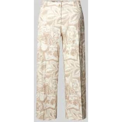 Straight leg linnen broek met verkort model