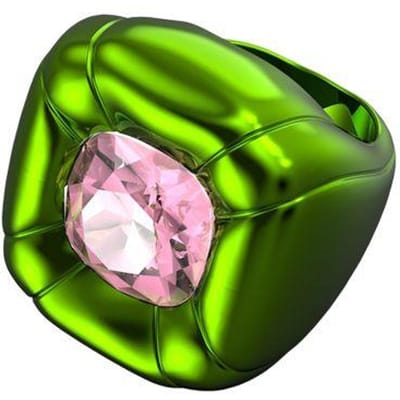 Swarovski Dulcis Gepersonaliseerde Ring Kussenvorm Kristal Damesringen Groen 5609725 Box+Shopping Bag (Random Color),55 green