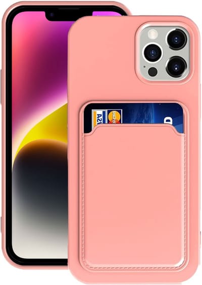 Hoesje Pasjes Houder geschikt voor iPhone 14 - Portemonnee - Kaart houder - Roses