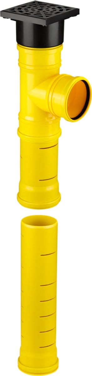 Karmat Overloop- en Infiltratieput Ø110 mm – Regenwater Afvoerput met Rooster – 1 Meter – SPR110 BOX