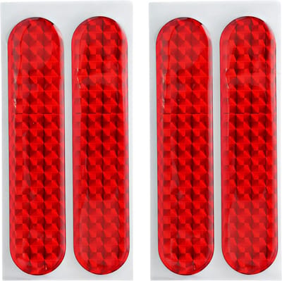 4-delige Auto Reflecterende Stickers voor Autodeuren – Rode Waarschuwingsreflector Tape Strips voor Extra Zichtbaarheid en Veiligheid bij Nacht, Parkeren en Slecht Weer