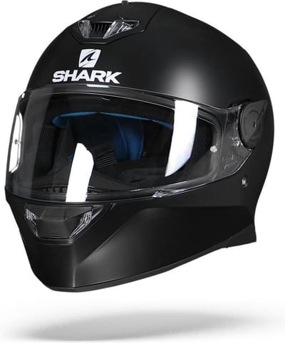 SHARK SKWAL 2.2 BLANK Motorhelm integraalhelm MAT WHT LED Zwart Mat - Maat XS