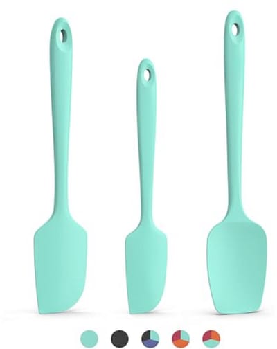 Set van 3 Siliconen Spatels, Hittebestendig tot 315°C, Flexibele Deegschraper, Voedselveilig en Naadloos, Ideaal voor Koken, Bakken en Roeren