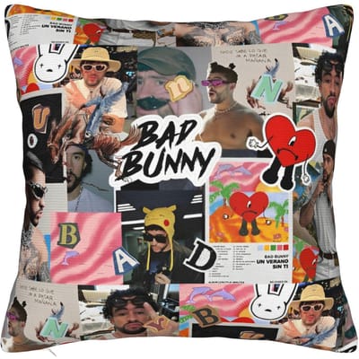 Bad Bunny DTMF Kussensloop Polyester Kussenhoes Decoratie Kussenhoes Huis Drop Shipping 18' 30x30cm